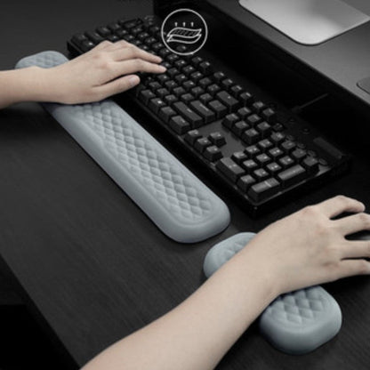Keyboard & Mouse Wrist Rest, with Ergonomic Design, Breathable Memory Foam & Anti-slip Backing, for Home & Office