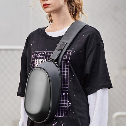 Waterproof Sling Bag, with Hard Shell, Anti-impact Design and Large Capacity, for Travel, Outing and More