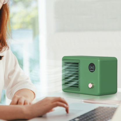 2-in-1 Wireless Retro Radio-shape Fan with Humidifier, with Night Light, 3 Wind Modes & Adjustable Angle, for Desk, Table & More