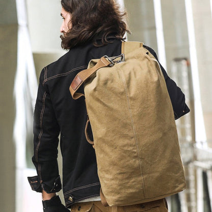 Large Capacity Canvas Backpack, with Sturdy Material, Multiple Interior Pockets and Multi-purpose Utility, for Outdoor & Travel, Men and Women