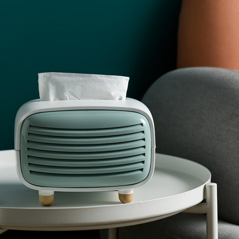 Easy-to-use Retro Tissue Box with Bamboo Charcoal Purification Pouch, for Home & Office