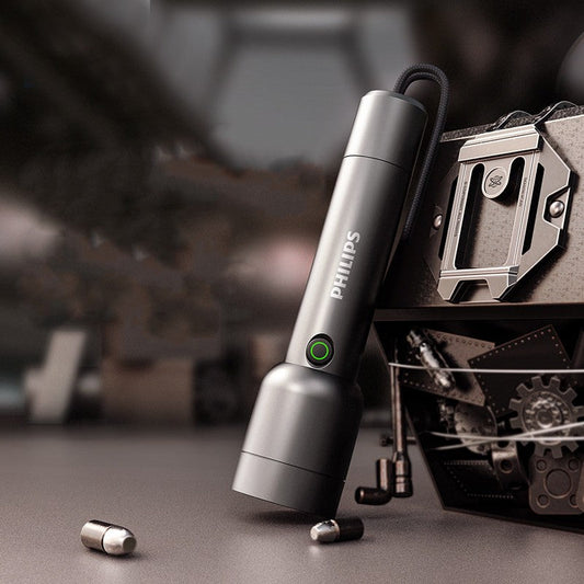 LED Portable Rechargeable Flashlight, with 4 Light Modes, for Outdoor and Home Use