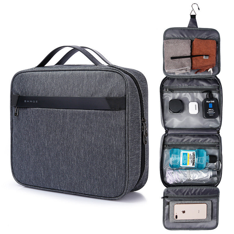 Compact Portable Travel Toiletry Bag, with Hanging Hook, Water-resistant Zipper Pockets, for Travel, Roadtrip, Gym
