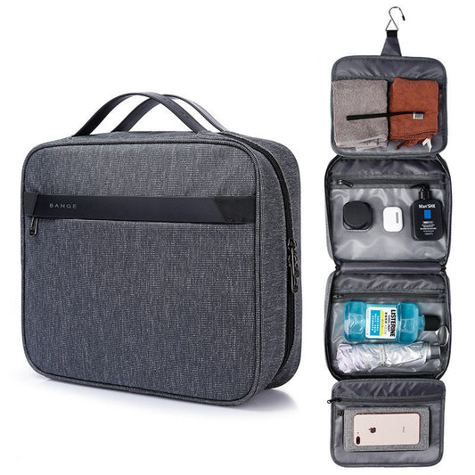 Compact Portable Travel Toiletry Bag, with Hanging Hook, Water-resistant Zipper Pockets, for Travel, Roadtrip, Gym