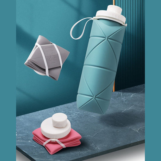 Collapsible Silicone Water Bottle, for Sports, Camping, Travelling
