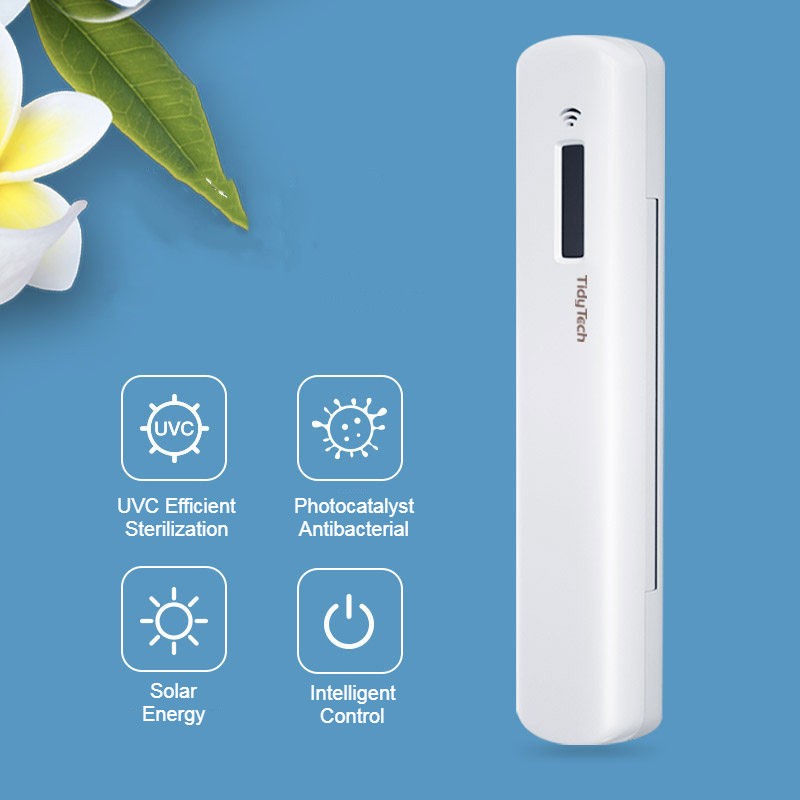 Portable UV Sterilization Toothbrush Case, Powered by Solar Energy, with Built-in Mirror, Toothpaste and Floss Holder, for Travel & Everyday Use