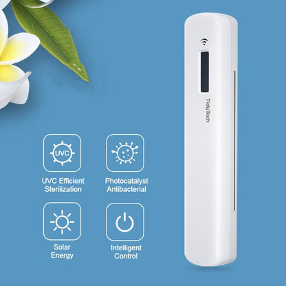 Portable UV Sterilization Toothbrush Case, Powered by Solar Energy, with Built-in Mirror, Toothpaste and Floss Holder, for Travel & Everyday Use