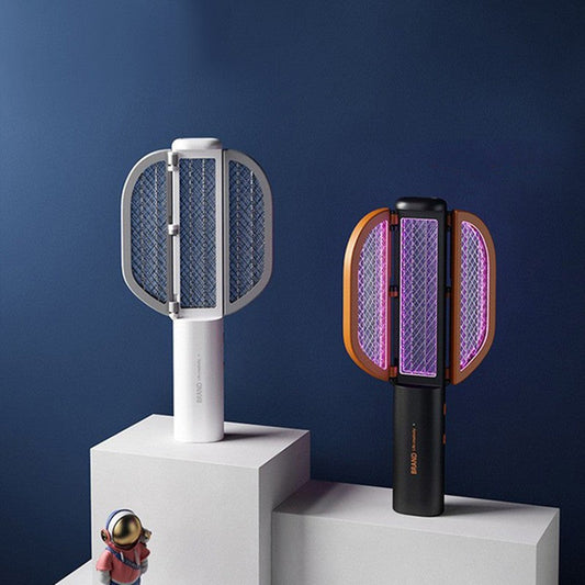 Foldable Rechargeable Electric Fly Mosquito Swatter, with UV Lamp