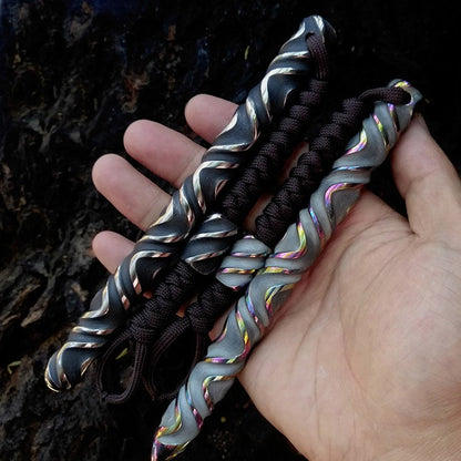 Handmade Fashionable Titanium EDC Tool with 3D texture, for Pendant, Gift & Ornament
