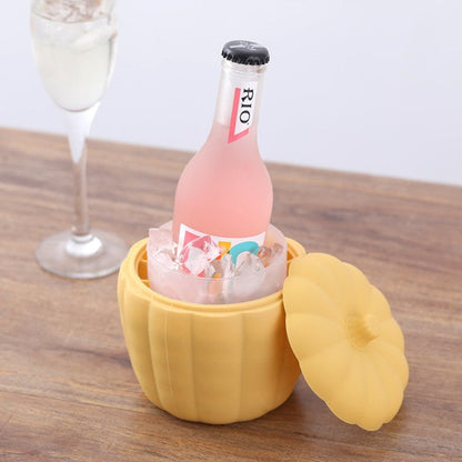 2-in-1 Pumpkin Ice Bucket Silicone Cube Mold with Lids, or Home, Party, Cocktail, Whiskey, Wine & More