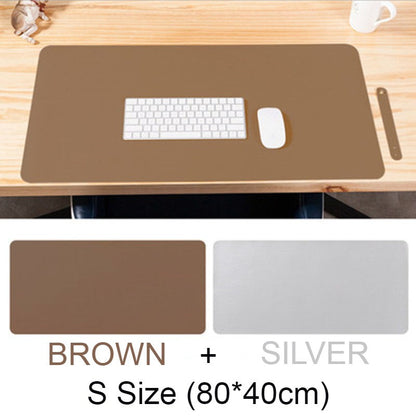 Double-sided Large Waterproof PU Leather Desk Mat, for Office and Home