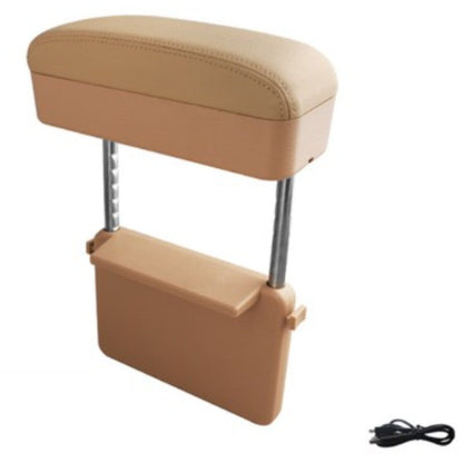 3-in-1 Universal Adjustable Car Armrest Storage Box, with Arm Support, Wireless Charging & Item Storage, for Long Distance Drive (1PC)