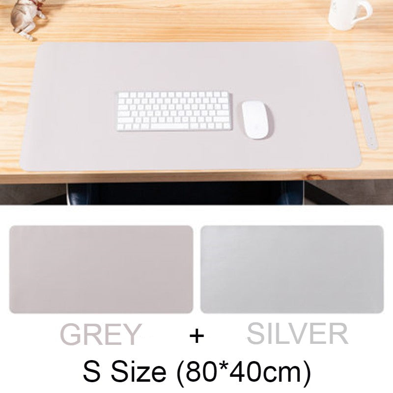 Double-sided Large Waterproof PU Leather Desk Mat, for Office and Home