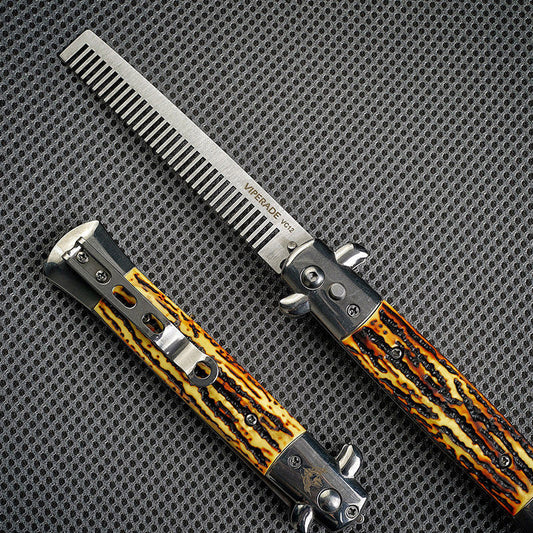 Portable Foldable Stainless Steel Comb, with Bottle Opener & Screwdriver, for Hair & Beard