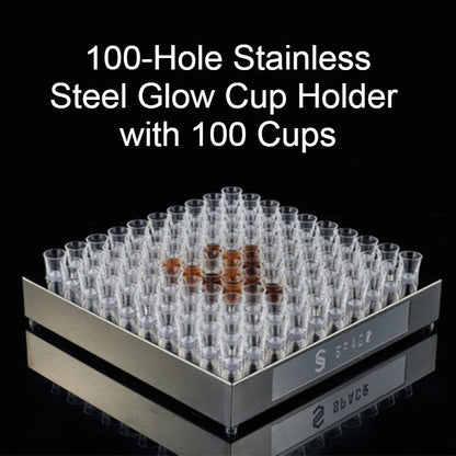 The Coolest Cup Holder with 100 Holes & Acrylic/Stainless Steel Material, for Birthday, Wedding, Holiday Party and More