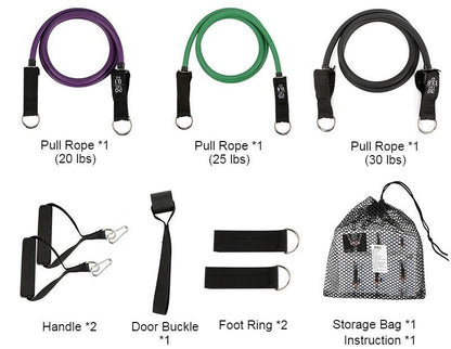 Multifunction Home Latex Fitness Pull Rope, Portable Exercise Equipment Tensile Elastic Resistance Band