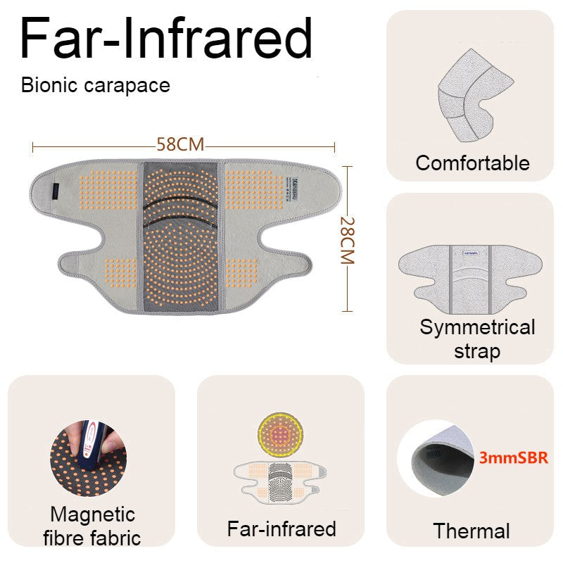 Far Infrared Thermal Knee Warmer, with Super Warm Fabric & Bionic Carapace Design, for Winter, Travel & Outdoors