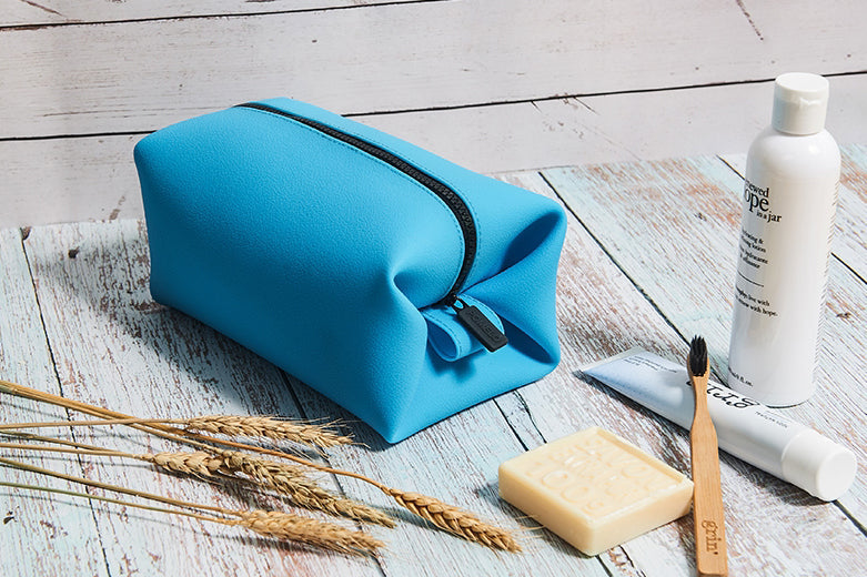 Leak-Resistant & Waterproof Large Capacity Silicone Dopp Bag for Cosmetics, Gym, Shower & Travel