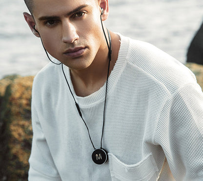 Neckband Headphones with Adjustable Design, Easy-to-Store Cable, Double Coil Design and High Sound Quality