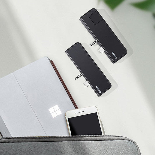 4-in-1 Surface Go Docking Station, USB Type C Adapter Dongle with Ethernet Port, USB 3.0 Port, USB-C Data Transfer Port, 3.5mm Audio/Headphone Jack