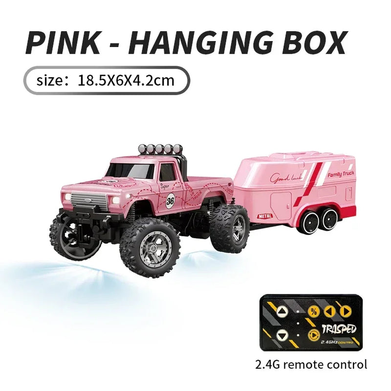 RC 1/64 Speed Mini Off-Road Climbing Car Alloy Cool Appearance Light Shock Absorption Children'S Toy Gift