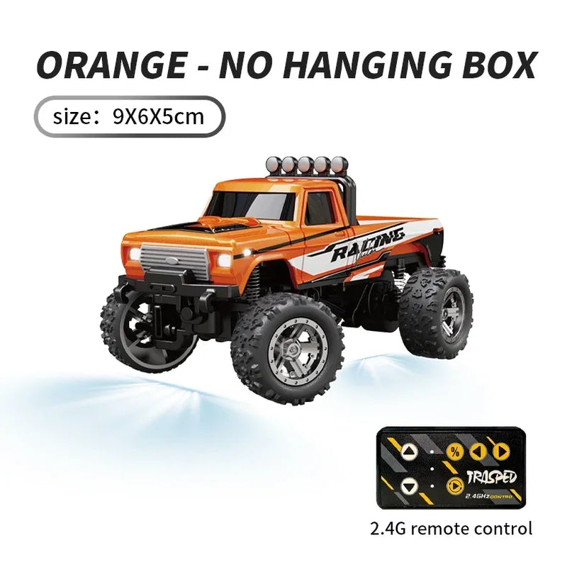 RC 1/64 Speed Mini Off-Road Climbing Car Alloy Cool Appearance Light Shock Absorption Children'S Toy Gift