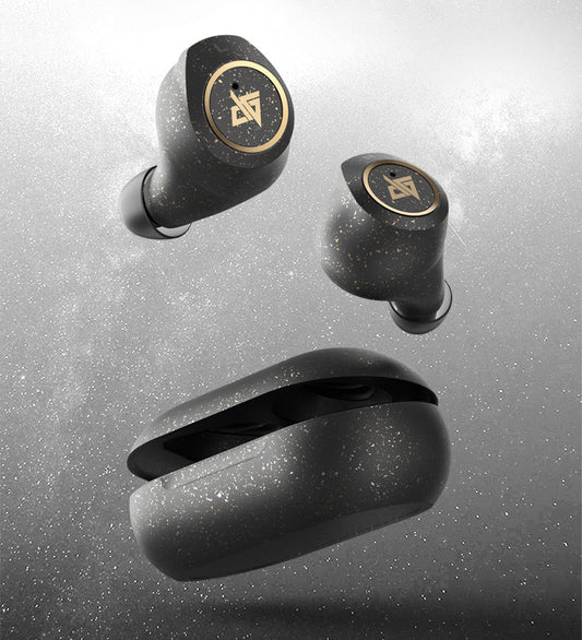 Bluetooth 5.0 Wireless Headset with Touch Control, Noise Reduction, Fast Connection, HiFi Sound Quality, & IPX5 Waterproof, for Home, Office & School (Starry Black)