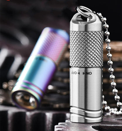 Outdoor Titanium Alloy Keychain Flashlight