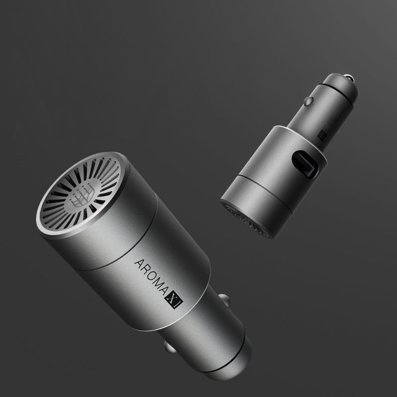 2-in-1 USB Car Charger & Air Aroma Diffuser, with 2A Output & White Light