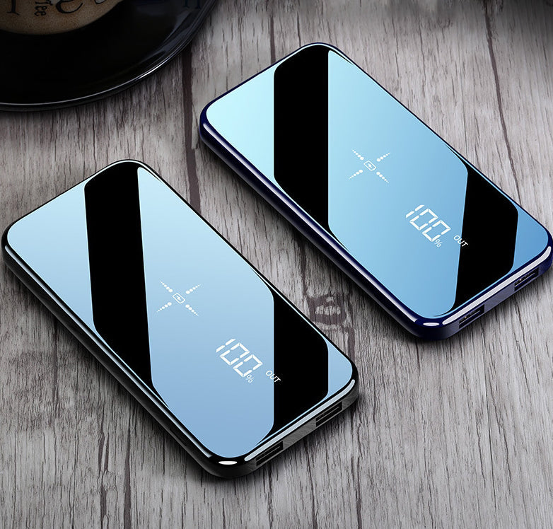 Portable Wireless Ultra-thin 10000mAh Power Bank With Digital LCD Display Full Screen, Charge Three Phones Simultaneously