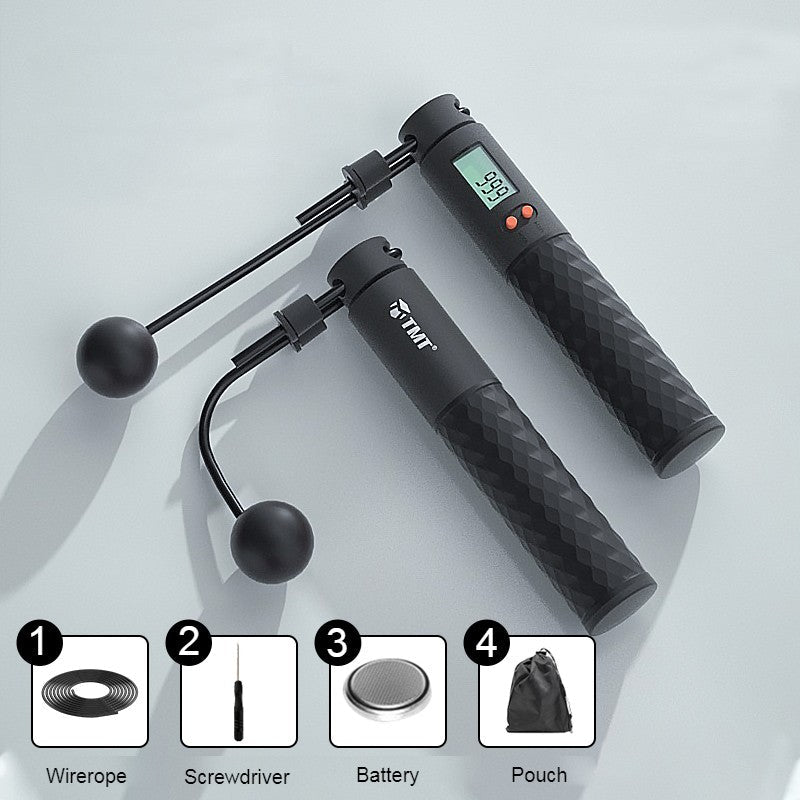 2-in-1 Weighted Smart Digital Jump Rope with Dual-rope Configuration, for Easy Full-body Workout