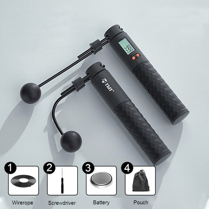 2-in-1 Weighted Smart Digital Jump Rope with Dual-rope Configuration, for Easy Full-body Workout