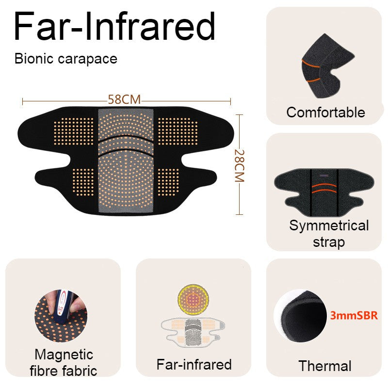 Far Infrared Thermal Knee Warmer, with Super Warm Fabric & Bionic Carapace Design, for Winter, Travel & Outdoors