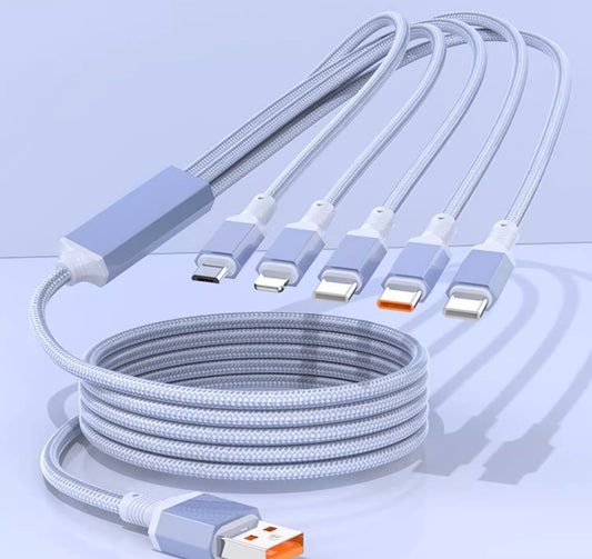 100W Fast-Charge 5-in-1 Data Cable- Power Up