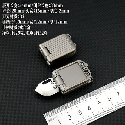 Titanium Mini Folding Keychain: Outdoor, Self-Defense, Portable Express Opener