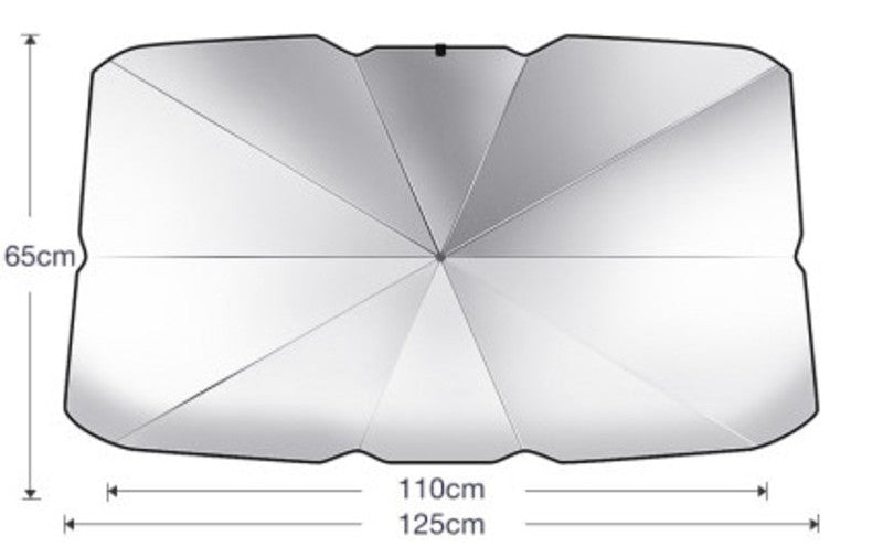 Foldable Car Windshield UV Protection Sunscreen Heat Insulation Umbrella, with Storage Bag, Suitable for Most Vehicles