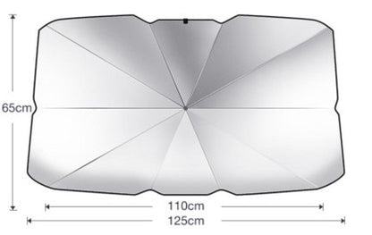 Foldable Car Windshield UV Protection Sunscreen Heat Insulation Umbrella, with Storage Bag, Suitable for Most Vehicles