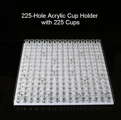 The Coolest Cup Holder with 100 Holes & Acrylic/Stainless Steel Material, for Birthday, Wedding, Holiday Party and More