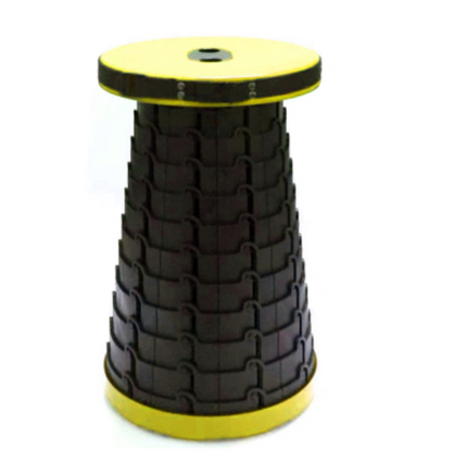 Portable & Lightweight Retractable Folding Stool, with Max Load 150Kg & Twelve Levels, for Fishing, BBQ, Outdoors, Indoors, Kitchen & More