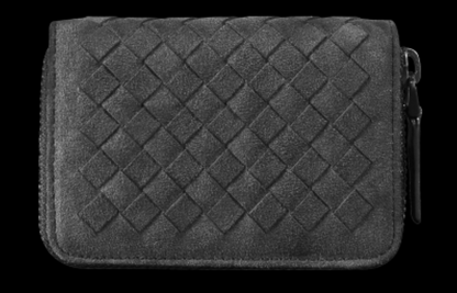 Large Capacity Slim Woven Suede Card Holder, for Shopping, Travelling, Jogging or Working