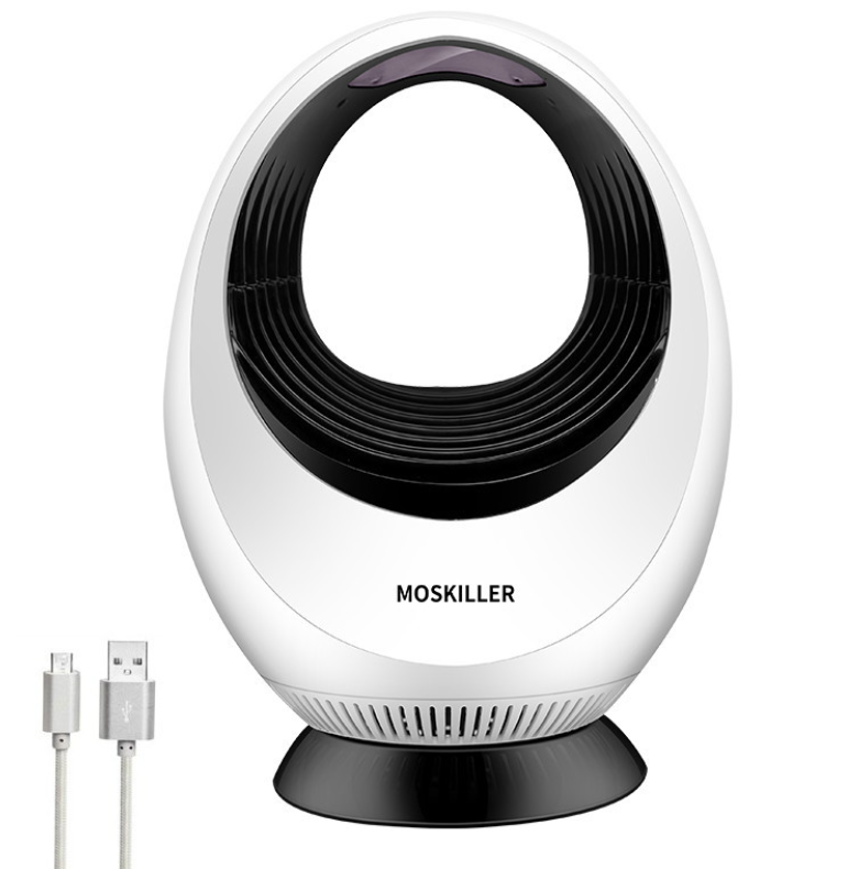 Electronic LED Mosquito Repellent Lamp, with Dual Mosquito Killing Technology, Physical Mosquito Killing, LED Bionic Light Source, Seven-leaf Fan and USB Power Supply, Low noise, Non-toxic and Non-Polluting, for Home & Office