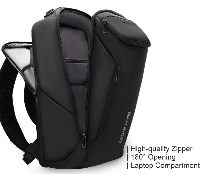 Multifunctional 33L Large-capacity Backpack, with Streamlined Shape, Waterproof Design, 12 Types of Storage Compartments, 180¬∞Opening, Independent Computer Compartment, USB Charging Port