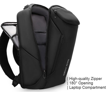 Multifunctional 33L Large-capacity Backpack, with Streamlined Shape, Waterproof Design, 12 Types of Storage Compartments, 180¬∞Opening, Independent Computer Compartment, USB Charging Port