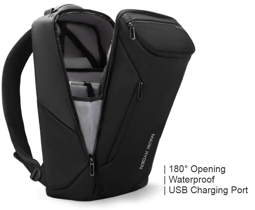 Multifunctional 33L Large-capacity Backpack, with Streamlined Shape, Waterproof Design, 12 Types of Storage Compartments, 180¬∞Opening, Independent Computer Compartment, USB Charging Port