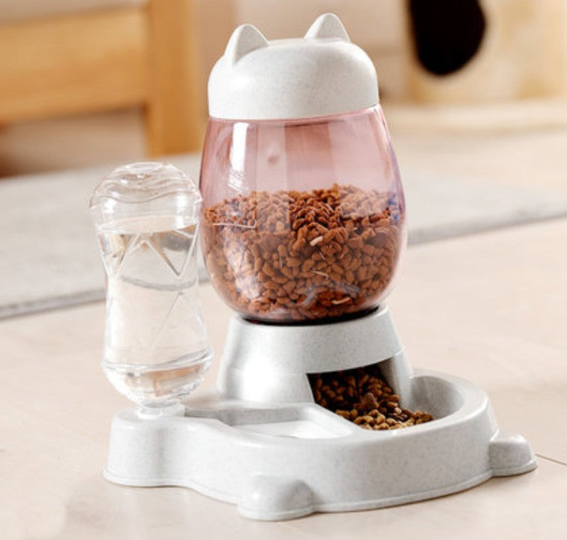 2-in-1 Automatic Pet Feeder, with Automatic Refill, Large Capacity, Detachable Design and Dust-proof Drinking Spout, For Cats and Dogs