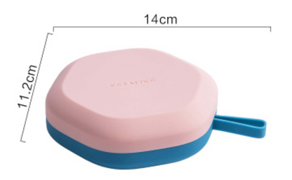 Silicone Ice Mold with 12 Hexagon or 24 Square Cavities, with Food Grade Silicone, Dustproof Lid, Dishwasher Safe and Easy to Demold