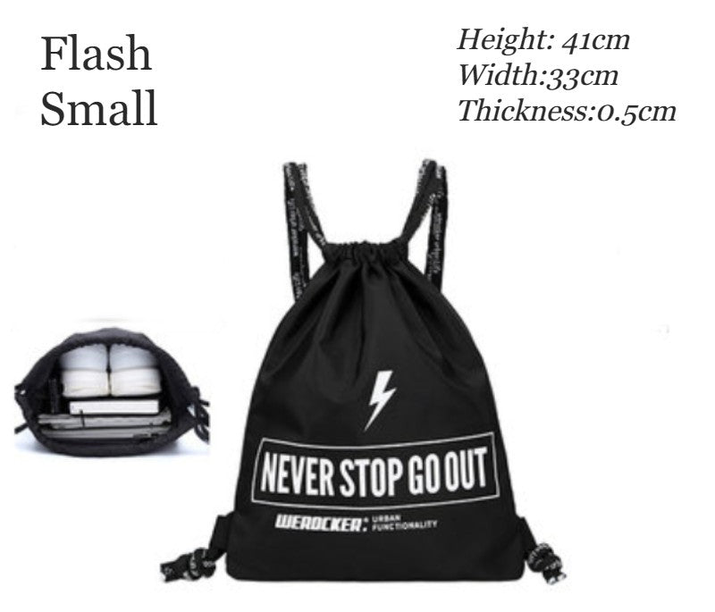 Lightweight & Waterproof Drawstring Backpack with Ball/Shoe Compartment and Dry Wet Separated Design, for Sports, Pool, Beach, Fitness, Soccer, Basketball and More