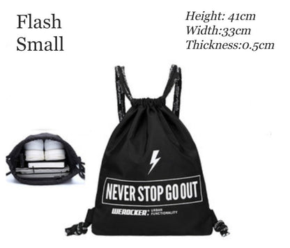 Lightweight & Waterproof Drawstring Backpack with Ball/Shoe Compartment and Dry Wet Separated Design, for Sports, Pool, Beach, Fitness, Soccer, Basketball and More
