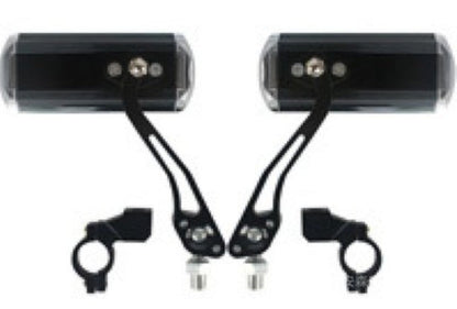 Adjustable & Rotatable Bicycle Rear View Mirror, with aluminum bracket and Tool-free Installation, for Safe Cycling