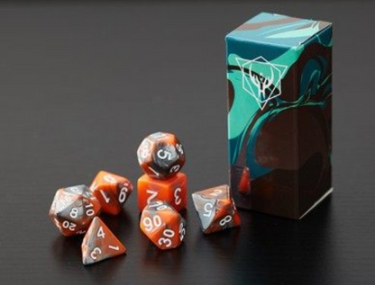 Creative Multi-Faceted 7 Pcs Dice Set, with A Storage Box or A Pouch